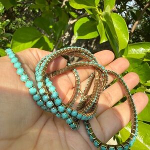 Turquoise Beaded Wrap Bracelet - Women's Jewelry